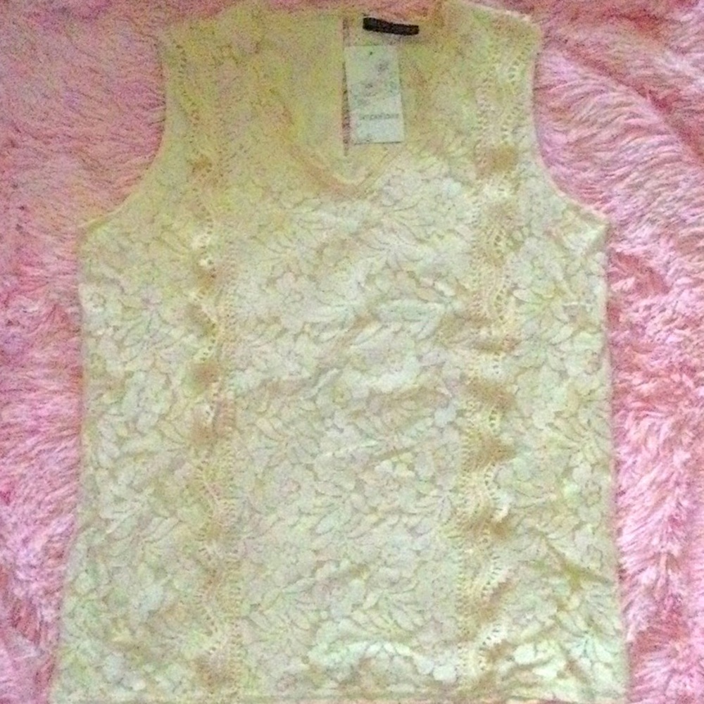 Women’s ivory, lace summer top